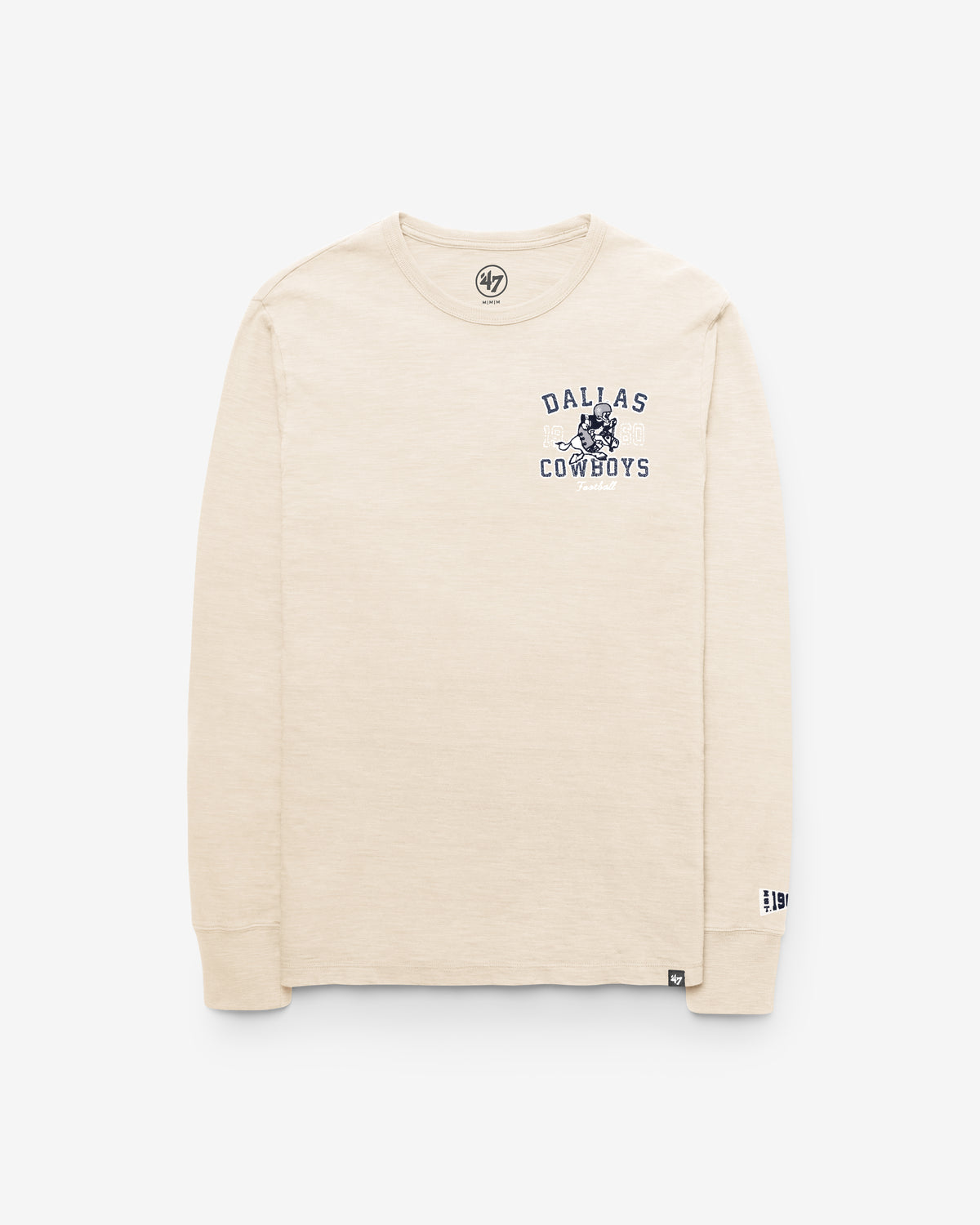 DALLAS COWBOYS HISTORIC EGREMONT WELL WORN '47 HEAVY SLUB LONG SLEEVE TEE