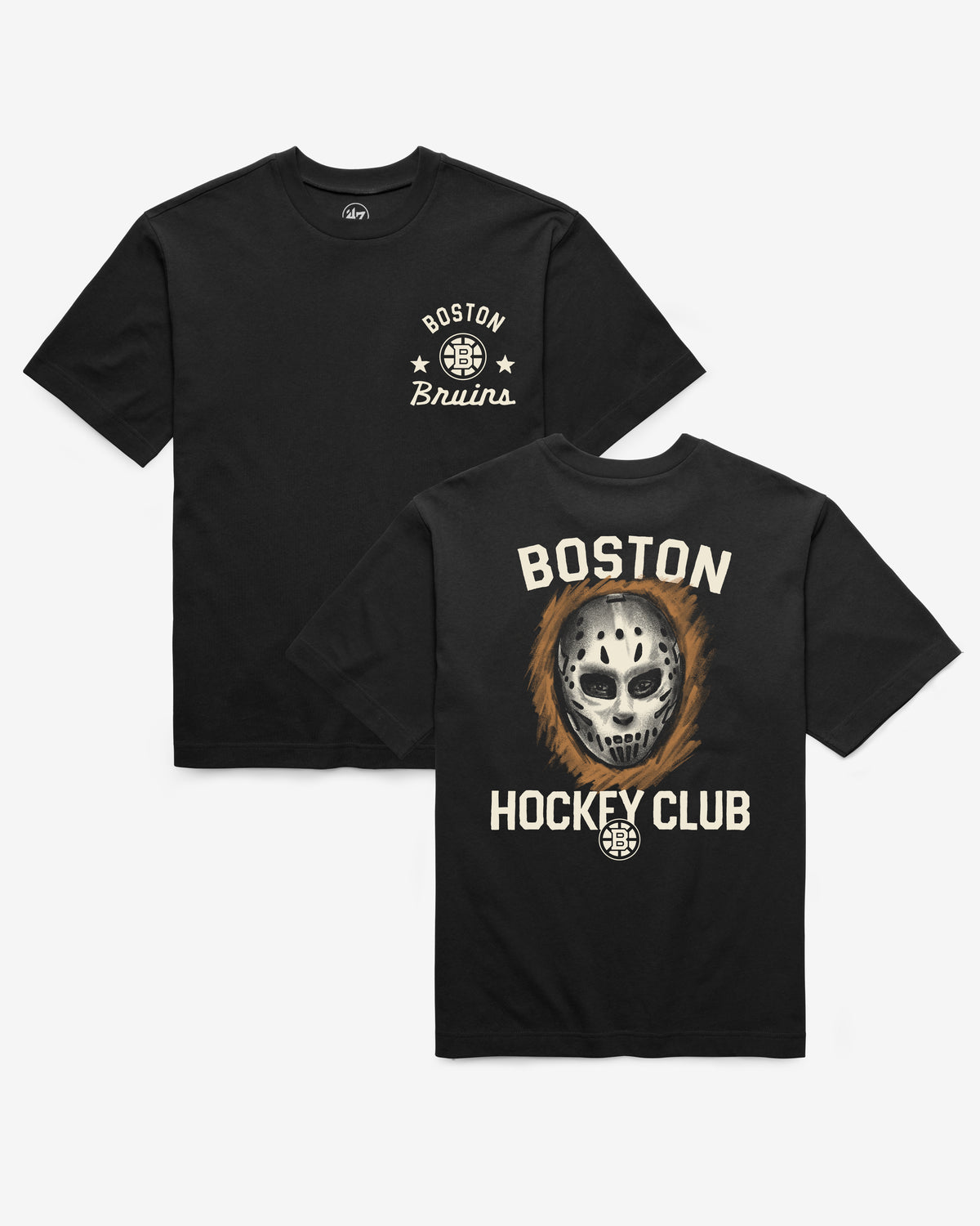 BOSTON BRUINS MASK BACK '47 FOUNDATION TEE