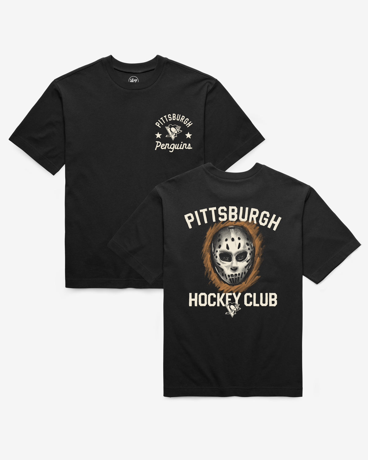 PITTSBURGH PENGUINS MASK BACK '47 FOUNDATION TEE