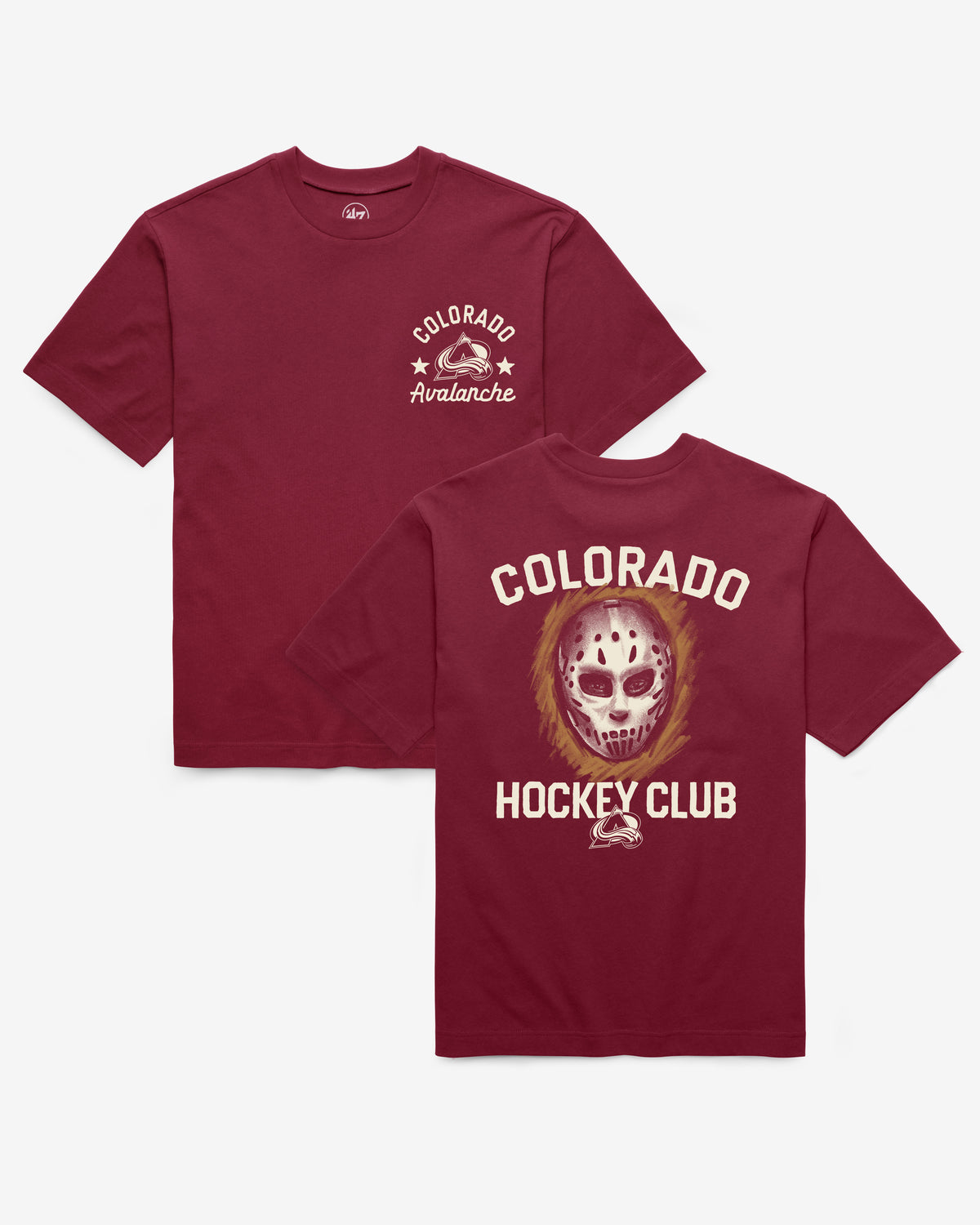 COLORADO AVALANCHE MASK BACK '47 FOUNDATION TEE