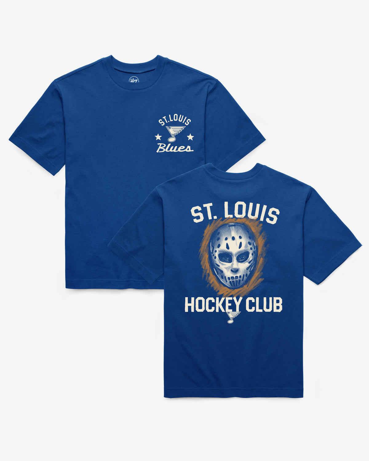 ST LOUIS BLUES MASK BACK '47 FOUNDATION TEE