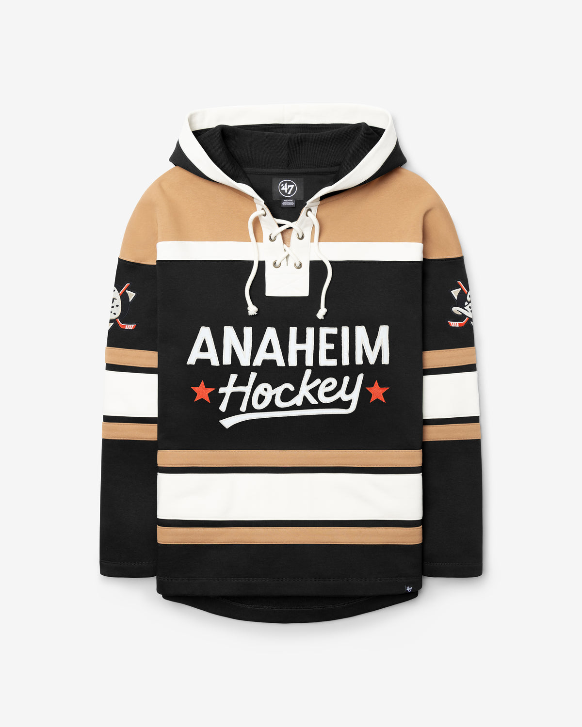 ANAHEIM DUCKS BLOCK SCRIPT SUPERIOR '47 LACER HOOD