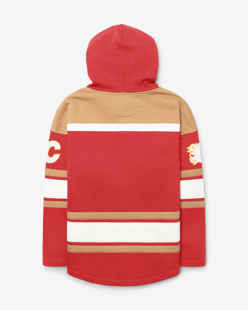 CALGARY FLAMES BLOCK SCRIPT SUPERIOR '47 LACER HOOD