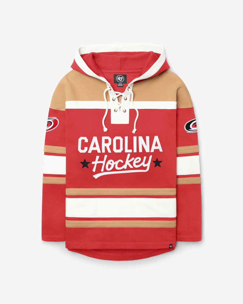 CAROLINA HURRICANES BLOCK SCRIPT SUPERIOR '47 LACER HOOD