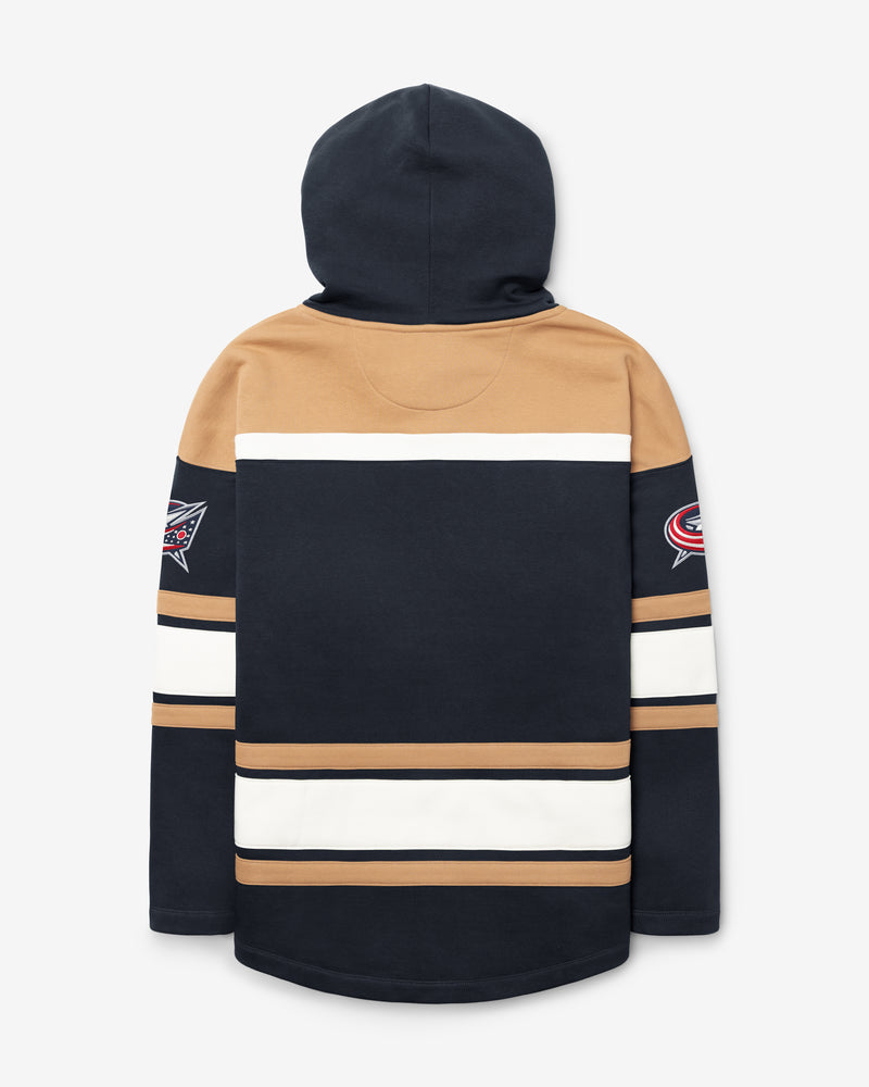 COLUMBUS BLUE JACKETS BLOCK SCRIPT SUPERIOR '47 LACER HOOD