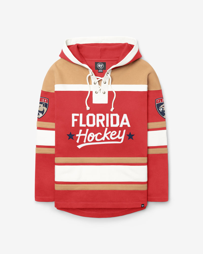FLORIDA PANTHERS BLOCK SCRIPT SUPERIOR '47 LACER HOOD