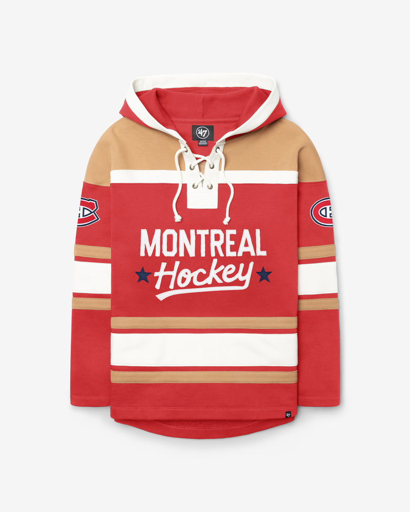 MONTREAL CANADIENS BLOCK SCRIPT SUPERIOR '47 LACER HOOD