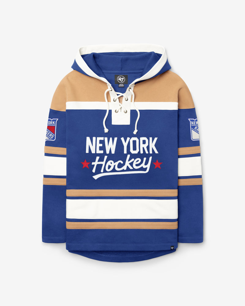 NEW YORK RANGERS BLOCK SCRIPT SUPERIOR '47 LACER HOOD