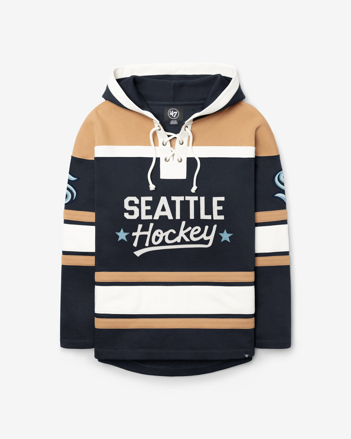 SEATTLE KRAKEN BLOCK SCRIPT SUPERIOR '47 LACER HOOD