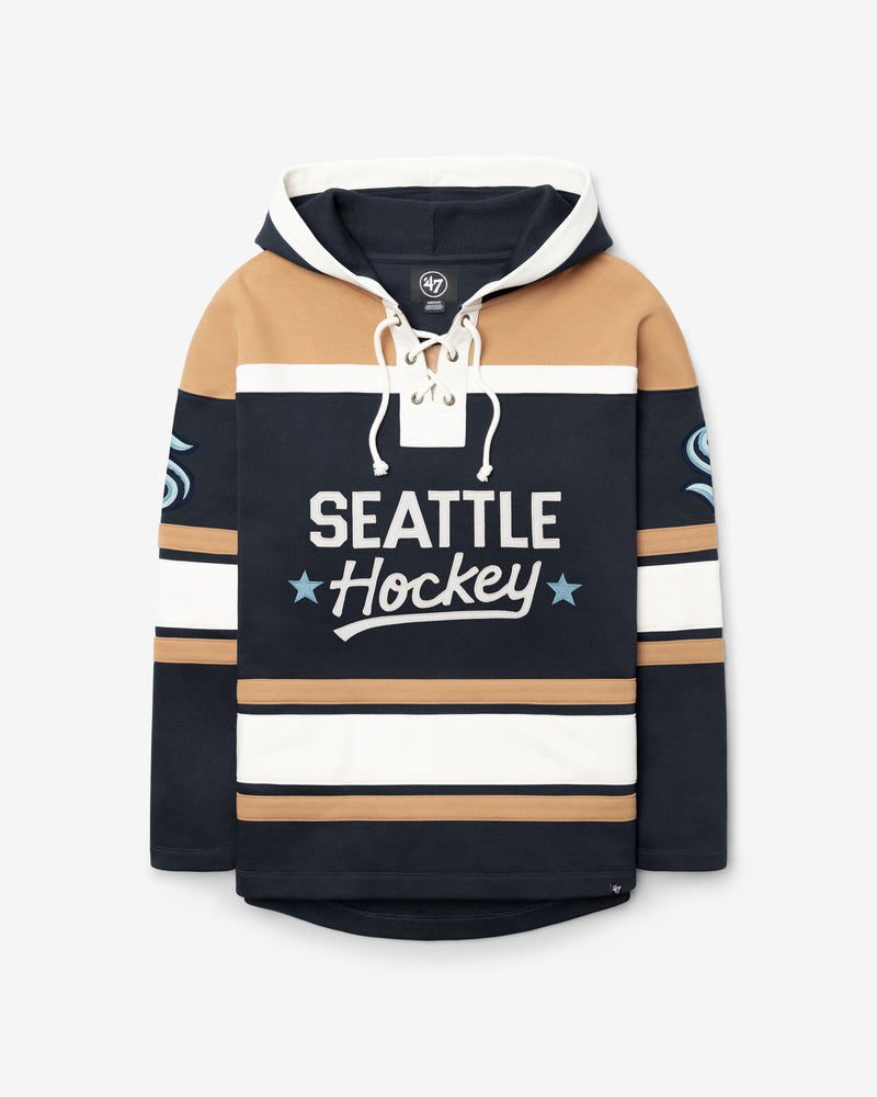 SEATTLE KRAKEN BLOCK SCRIPT SUPERIOR '47 LACER HOOD