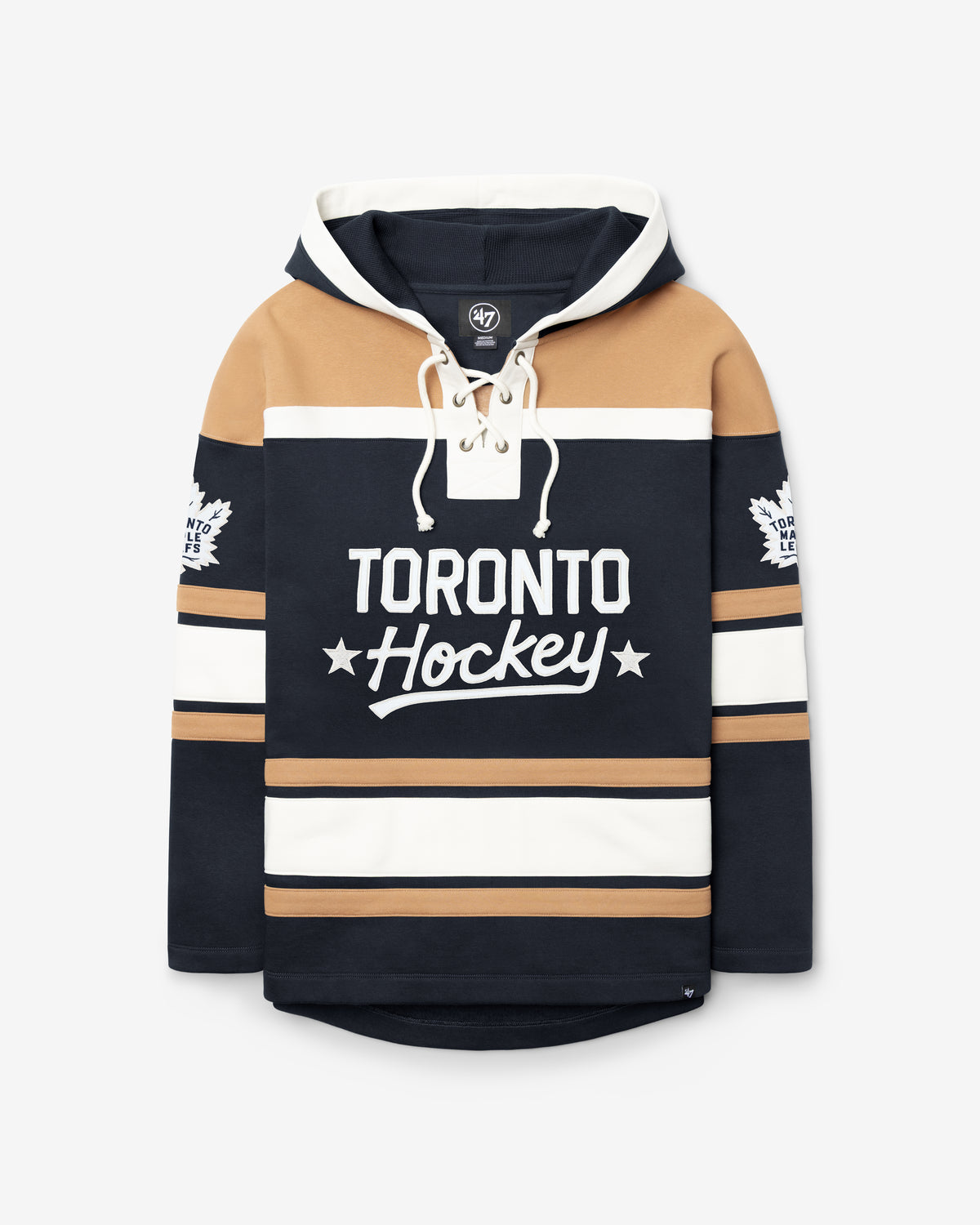 TORONTO MAPLE LEAFS BLOCK SCRIPT SUPERIOR '47 LACER HOOD