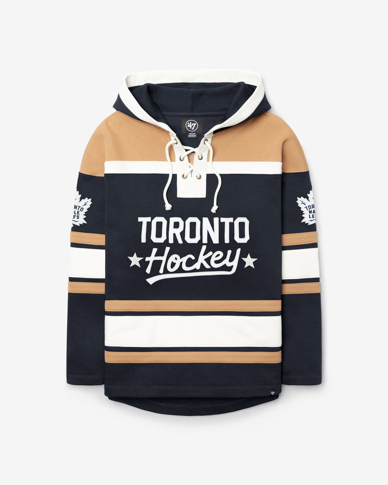 TORONTO MAPLE LEAFS BLOCK SCRIPT SUPERIOR '47 LACER HOOD