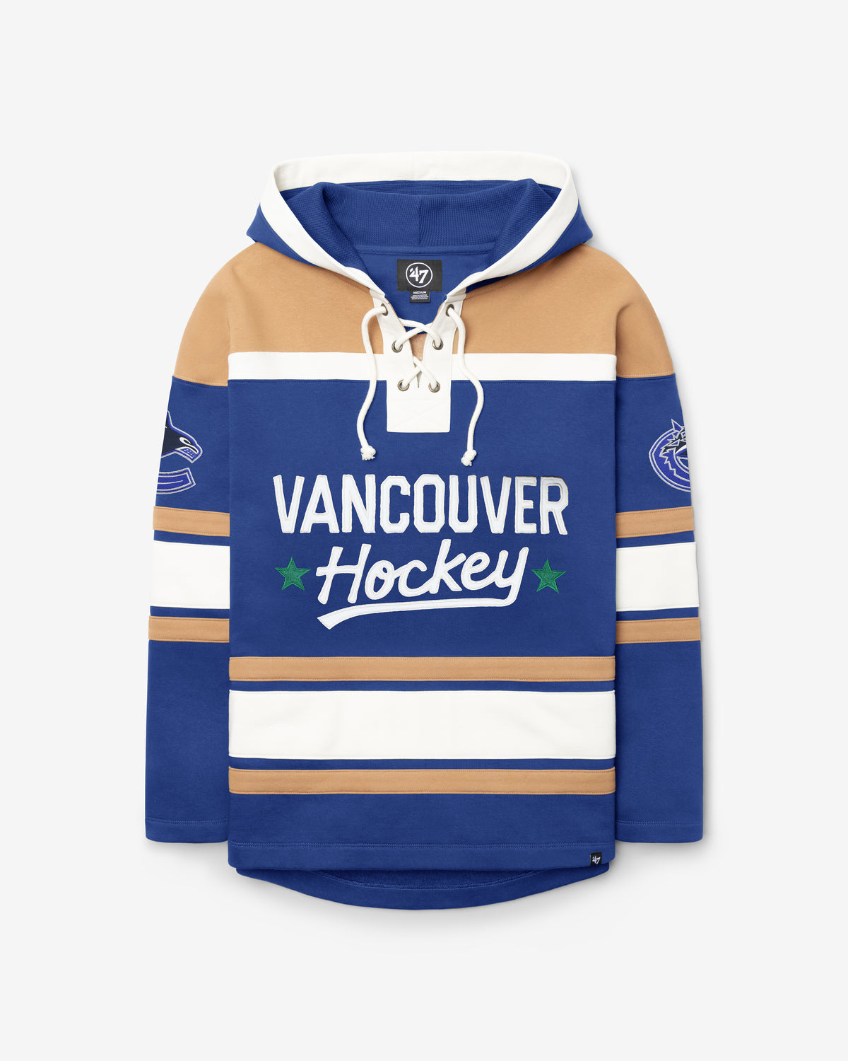 VANCOUVER CANUCKS BLOCK SCRIPT SUPERIOR '47 LACER HOOD