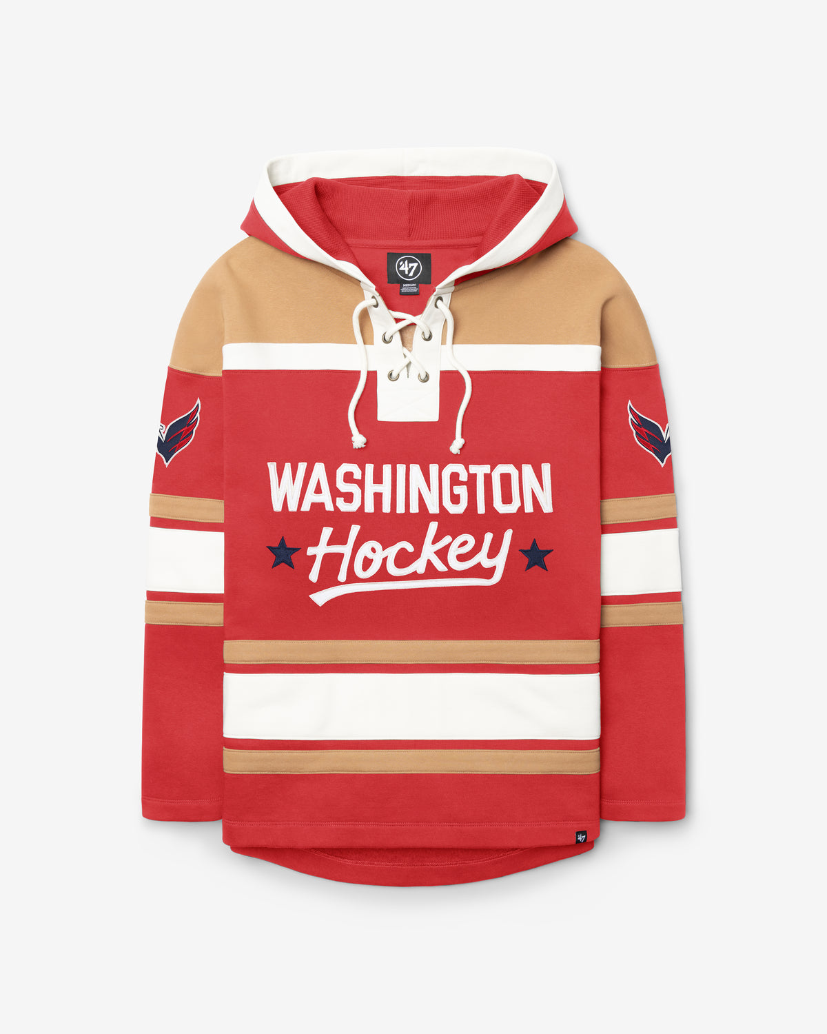 WASHINGTON CAPITALS BLOCK SCRIPT SUPERIOR '47 LACER HOOD