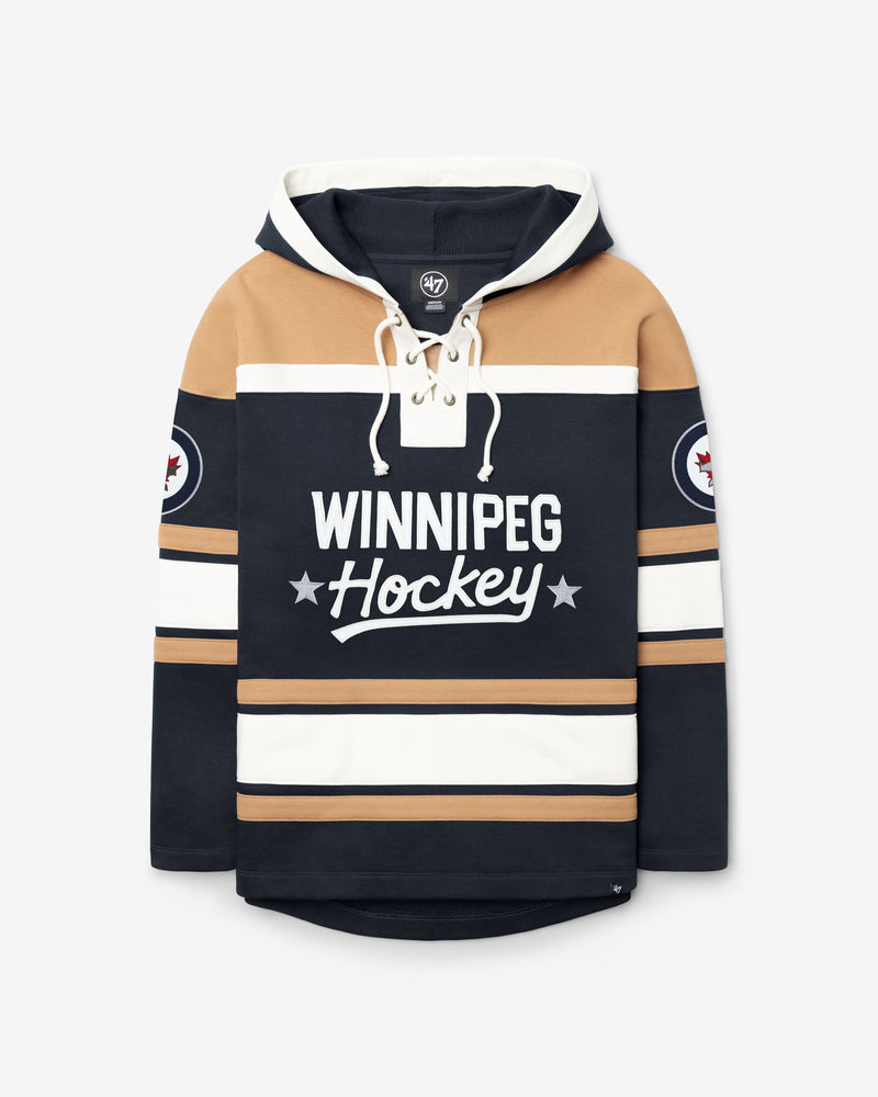 WINNIPEG JETS BLOCK SCRIPT SUPERIOR '47 LACER HOOD