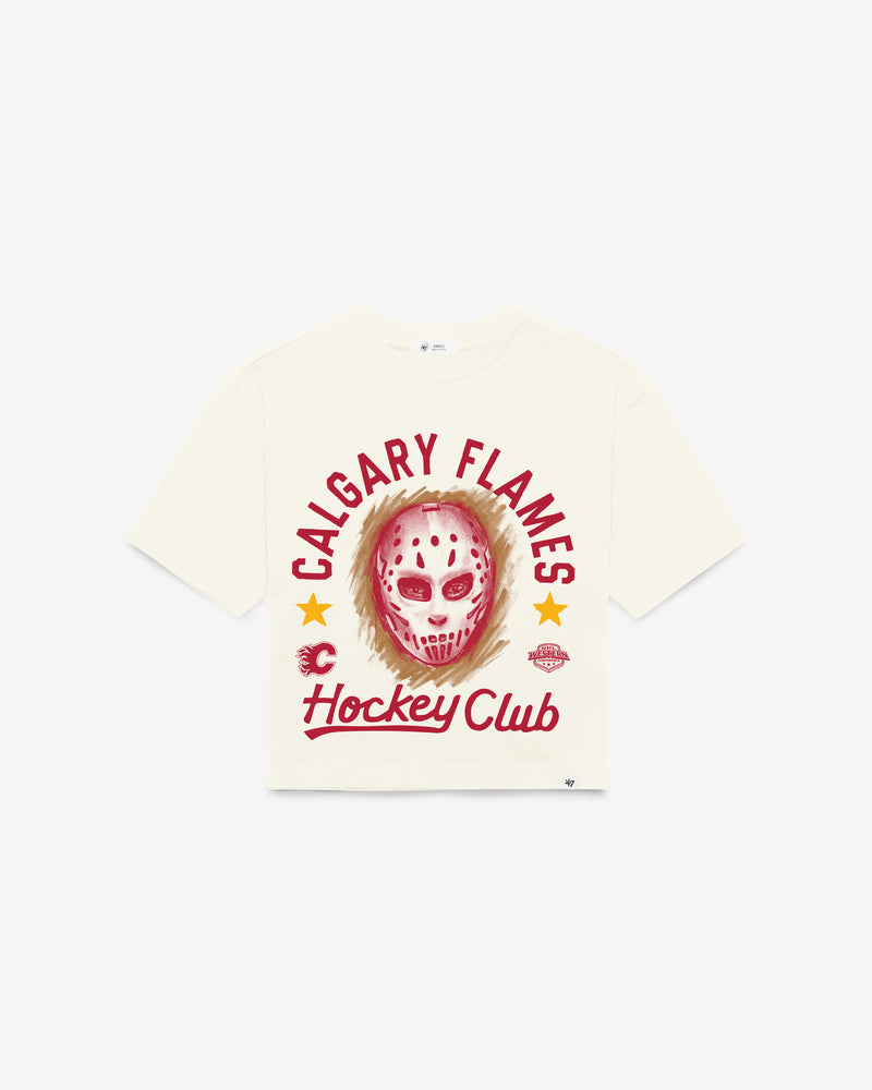 CALGARY FLAMES ARCH MASK '47 FOUNDATION CROP TEE WOMENS