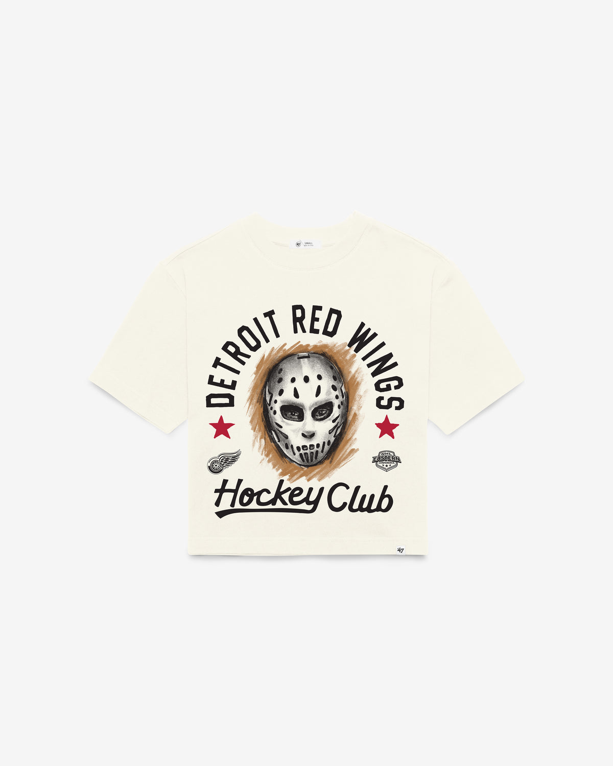 DETROIT RED WINGS ARCH MASK '47 FOUNDATION CROP TEE WOMENS