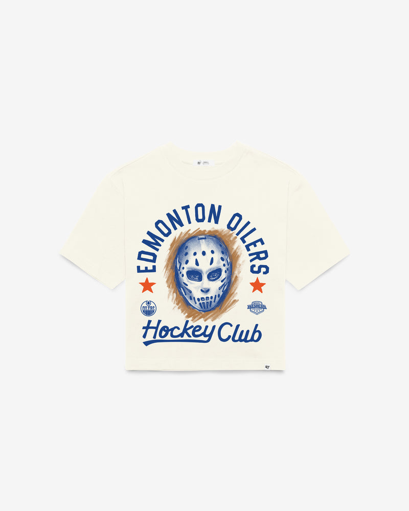 EDMONTON OILERS ARCH MASK '47 FOUNDATION CROP TEE WOMENS