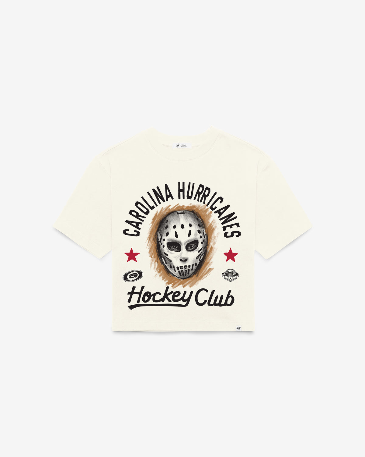 CAROLINA HURRICANES ARCH MASK '47 FOUNDATION CROP TEE WOMENS