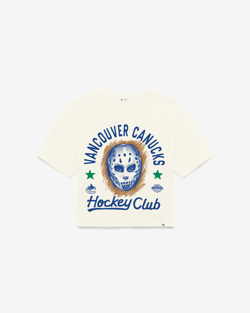 VANCOUVER CANUCKS ARCH MASK '47 FOUNDATION CROP TEE WOMENS