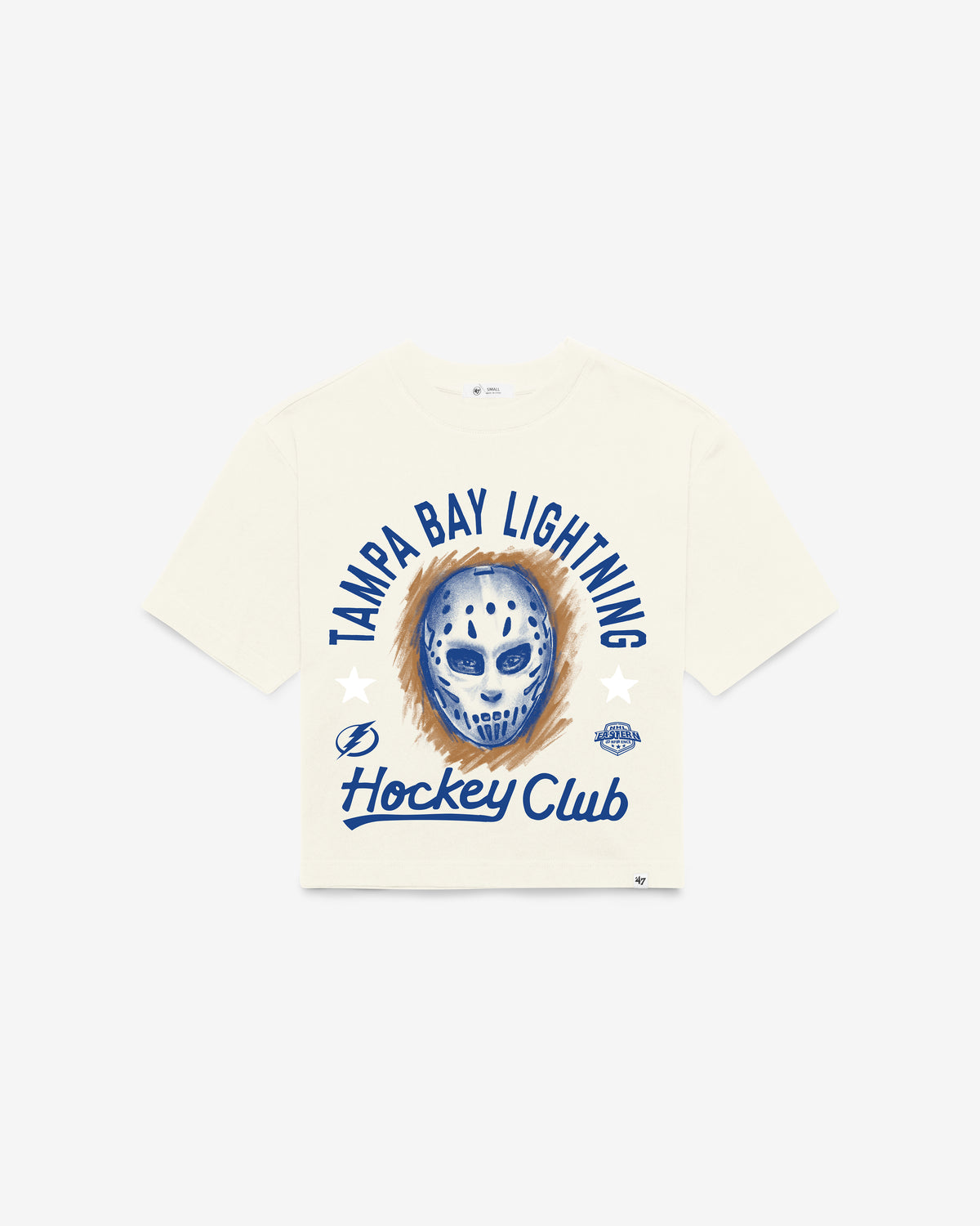 TAMPA BAY LIGHTNING ARCH MASK '47 FOUNDATION CROP TEE WOMENS