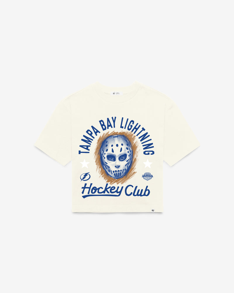 TAMPA BAY LIGHTNING ARCH MASK '47 FOUNDATION CROP TEE WOMENS