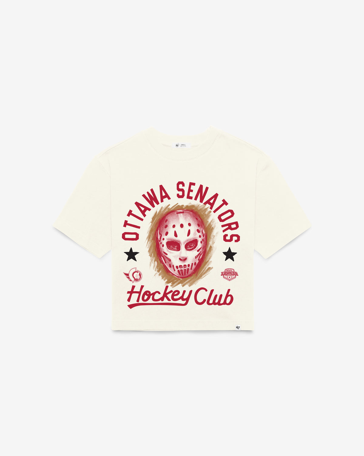 OTTAWA SENATORS ARCH MASK '47 FOUNDATION CROP TEE WOMENS