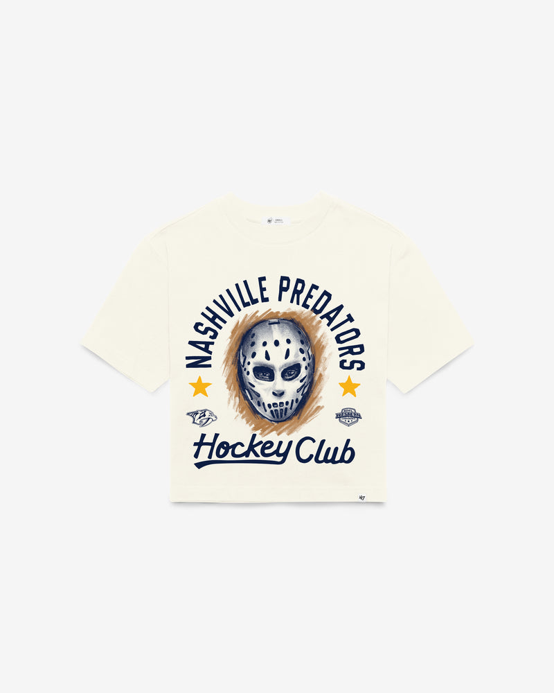 NASHVILLE PREDATORS ARCH MASK '47 FOUNDATION CROP TEE WOMENS