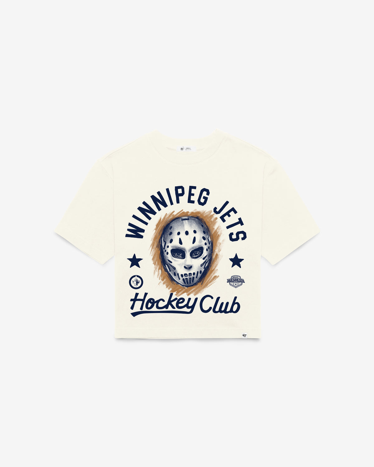 WINNIPEG JETS ARCH MASK '47 FOUNDATION CROP TEE WOMENS