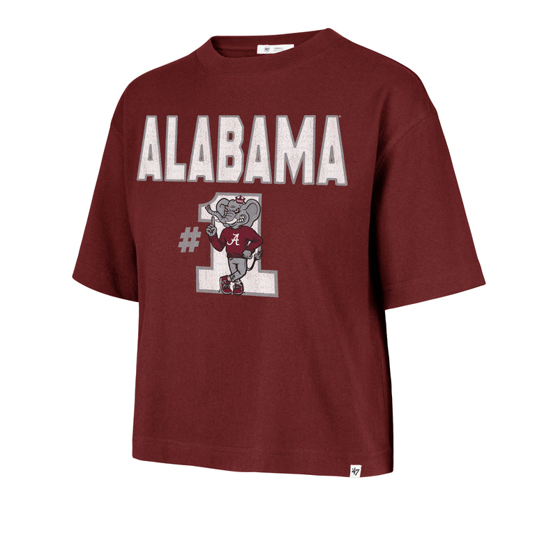 ALABAMA CRIMSON TIDE FIRST RANK '47 FOUNDATION CROP TEE WOMENS