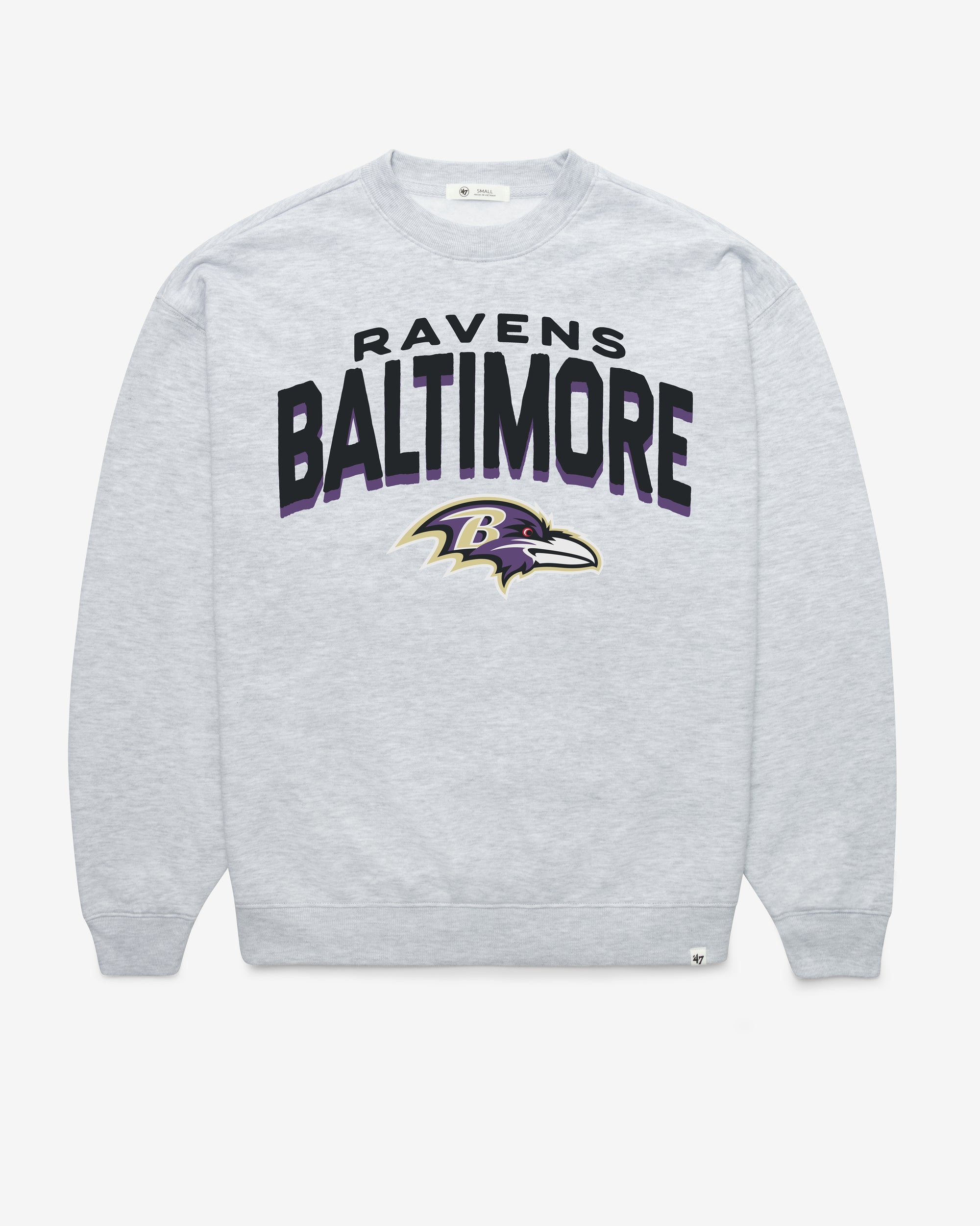 BALTIMORE RAVENS CAMPUS ARCH CLOUD '47 OVERSIZED CREW WOMENS