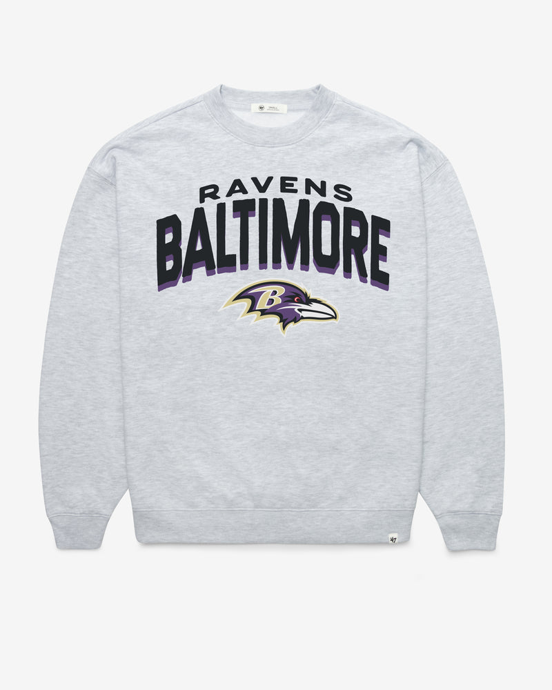 BALTIMORE RAVENS CAMPUS ARCH CLOUD '47 OVERSIZED CREW WOMENS
