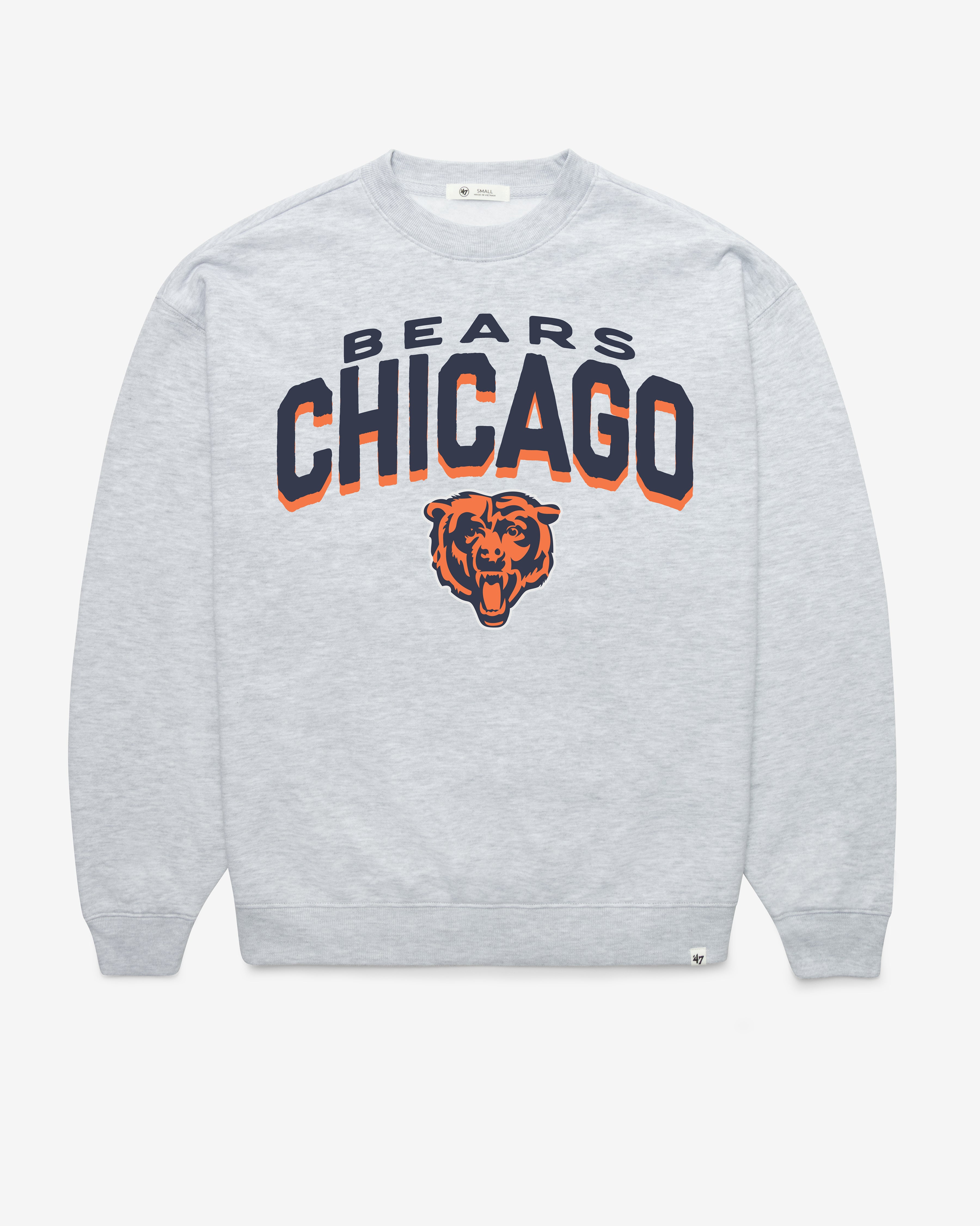 CHICAGO BEARS CAMPUS ARCH CLOUD OVERSIZED CREW WOMENS - Gray – '47