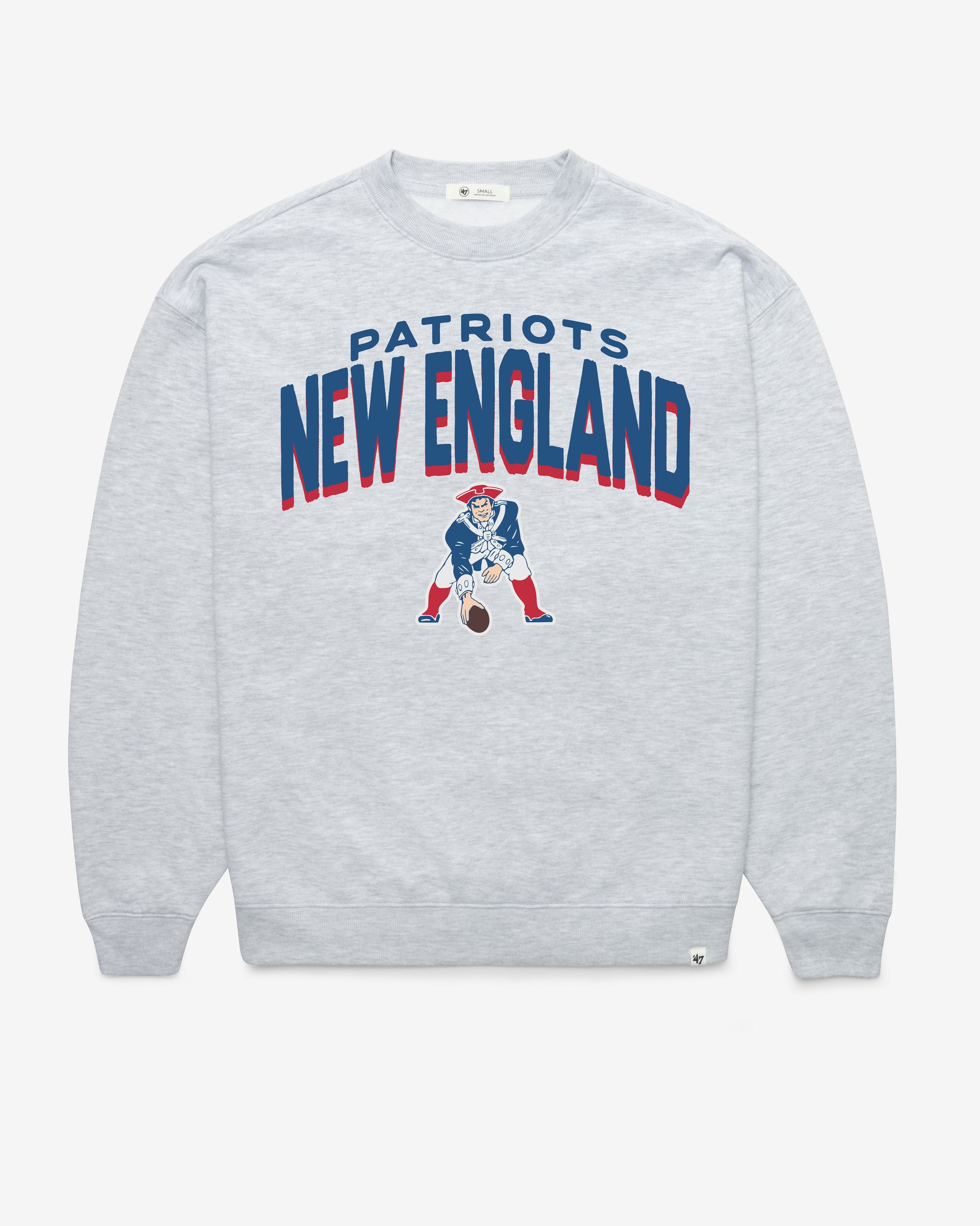 NEW ENGLAND PATRIOTS HISTORIC CAMPUS ARCH CLOUD '47 OVERSIZED CREW WOMENS