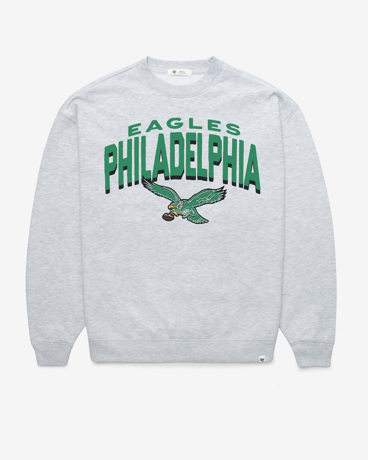 PHILADELPHIA EAGLES HISTORIC CAMPUS ARCH CLOUD '47 OVERSIZED CREW WOMENS
