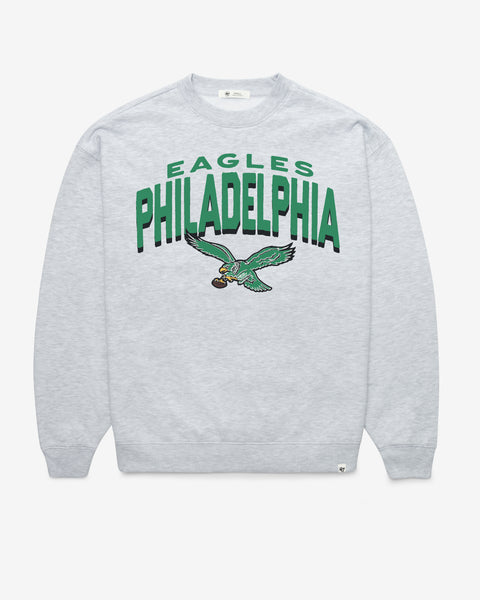 PHILADELPHIA EAGLES HISTORIC CAMPUS ARCH CLOUD '47 OVERSIZED CREW WOMENS