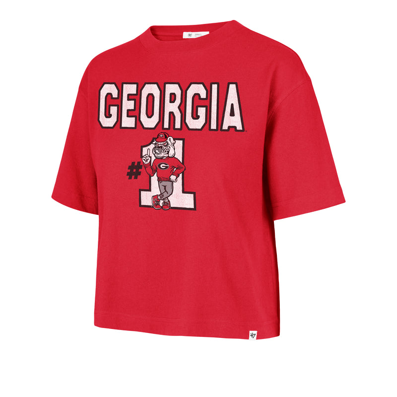 GEORGIA BULLDOGS FIRST RANK '47 FOUNDATION CROP TEE WOMENS