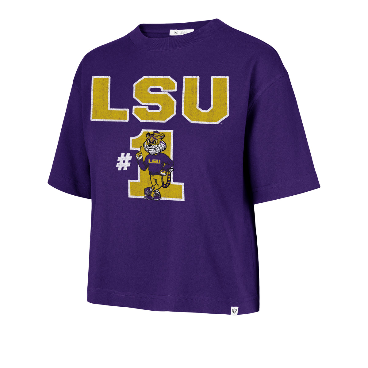 LOUISIANA STATE TIGERS LSU FIRST RANK '47 FOUNDATION CROP TEE WOMENS