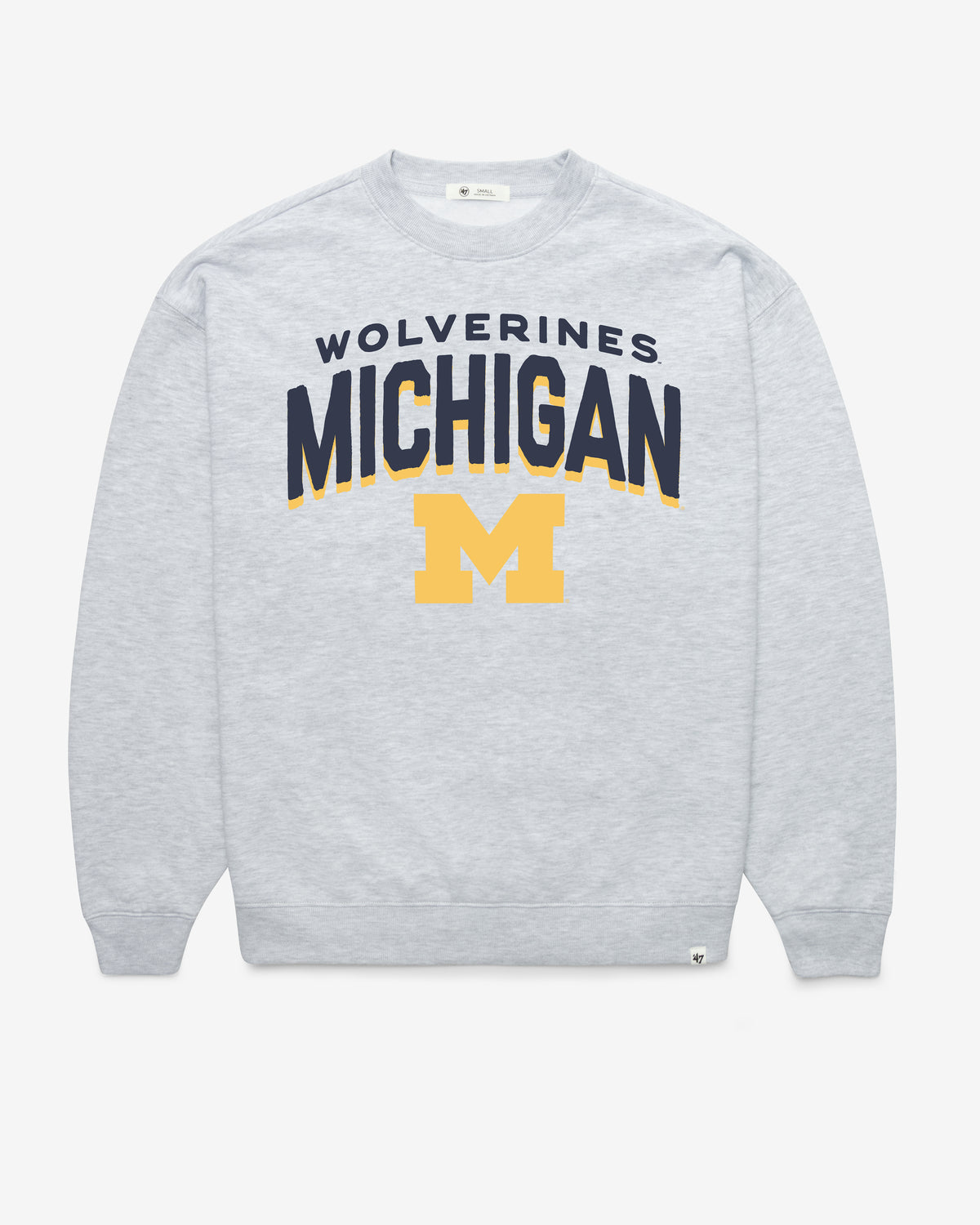 MICHIGAN WOLVERINES CAMPUS ARCH CLOUD '47 OVERSIZED CREW WOMENS