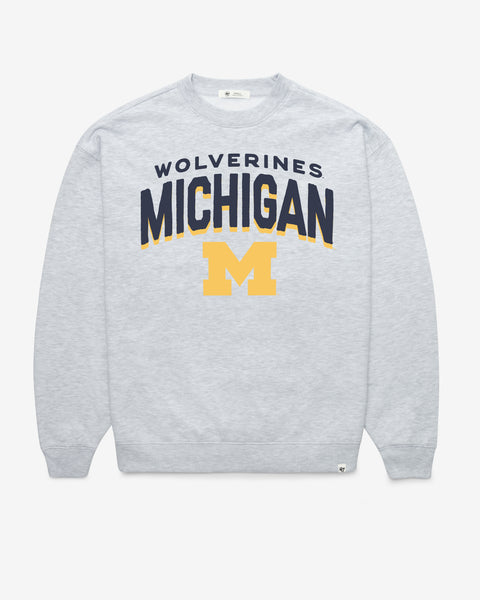 MICHIGAN WOLVERINES CAMPUS ARCH CLOUD '47 OVERSIZED CREW WOMENS