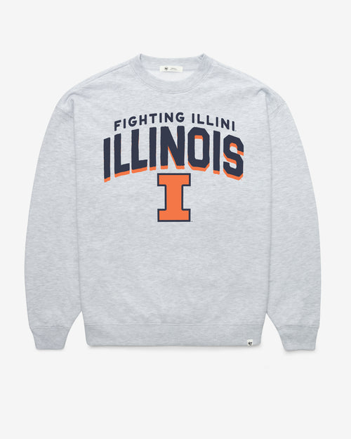 ILLINOIS FIGHTING ILLINI CAMPUS ARCH CLOUD '47 OVERSIZED CREW WOMENS