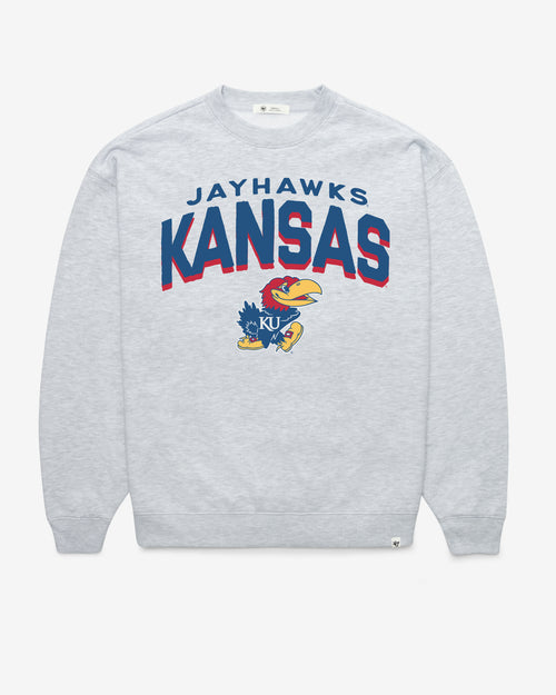 KANSAS JAYHAWKS CAMPUS ARCH CLOUD '47 OVERSIZED CREW WOMENS