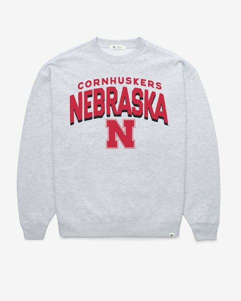 NEBRASKA CORNHUSKERS CAMPUS ARCH CLOUD '47 OVERSIZED CREW WOMENS