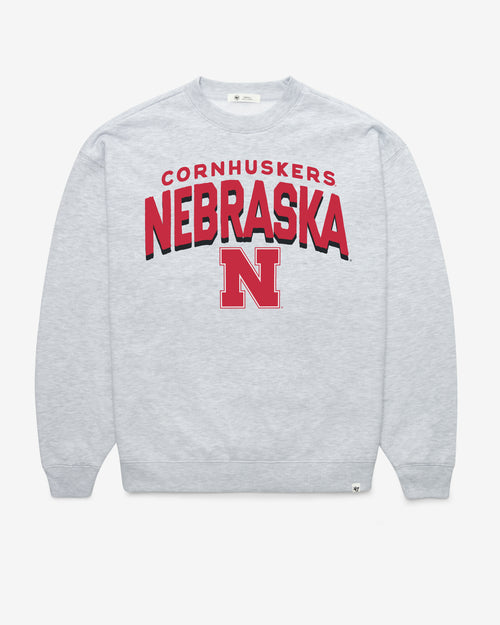 NEBRASKA CORNHUSKERS CAMPUS ARCH CLOUD '47 OVERSIZED CREW WOMENS