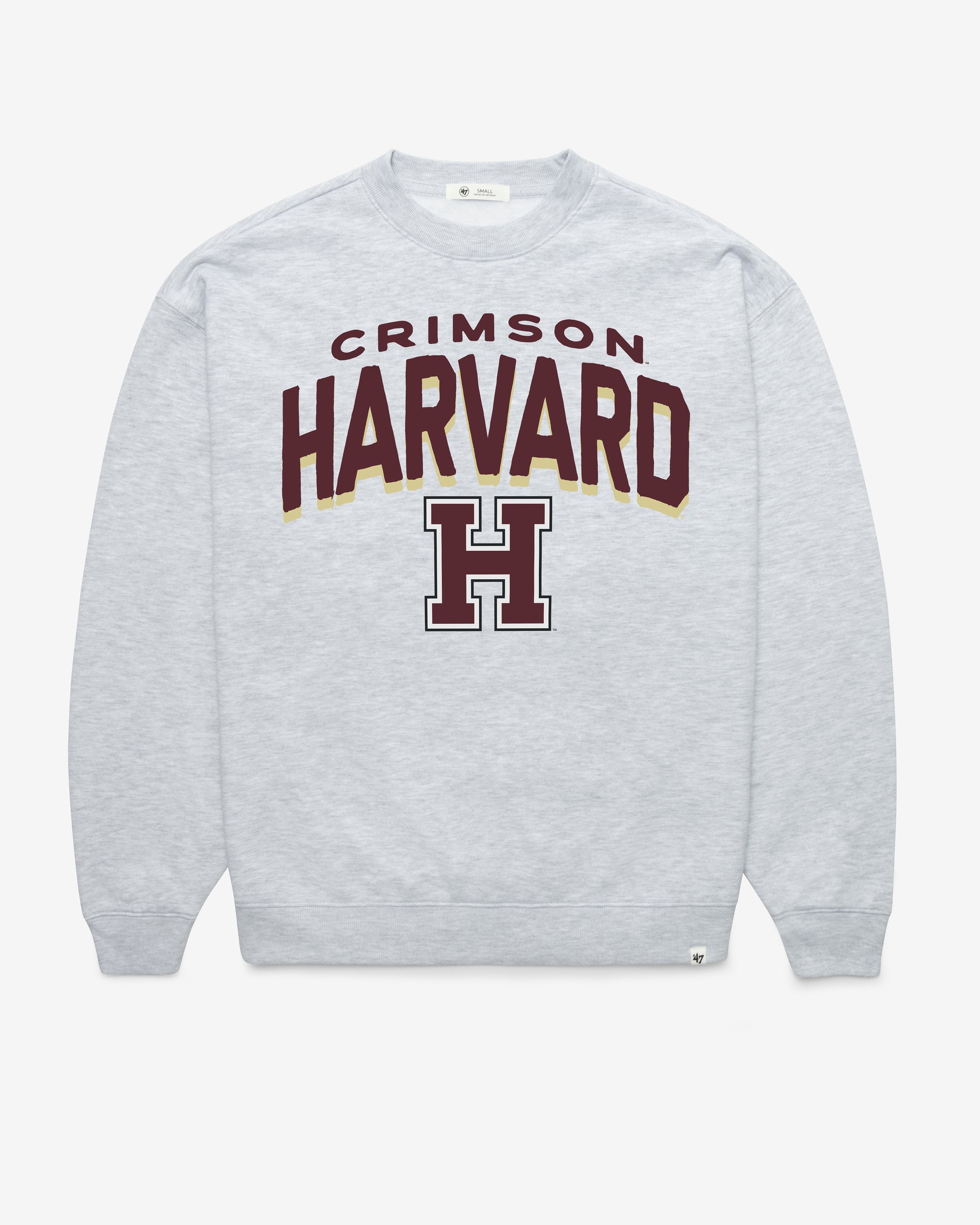 HARVARD CRIMSON CAMPUS ARCH CLOUD '47 OVERSIZED CREW WOMENS