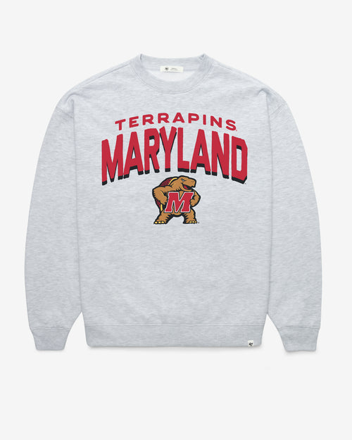 MARYLAND TERRAPINS CAMPUS ARCH CLOUD '47 OVERSIZED CREW WOMENS