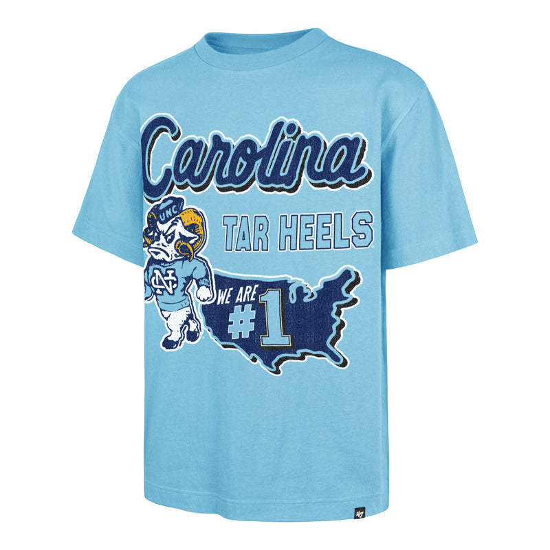 NORTH CAROLINA TAR HEELS UNC VINTAGE MASCOT MANIA '47 FOUNDATION TEE