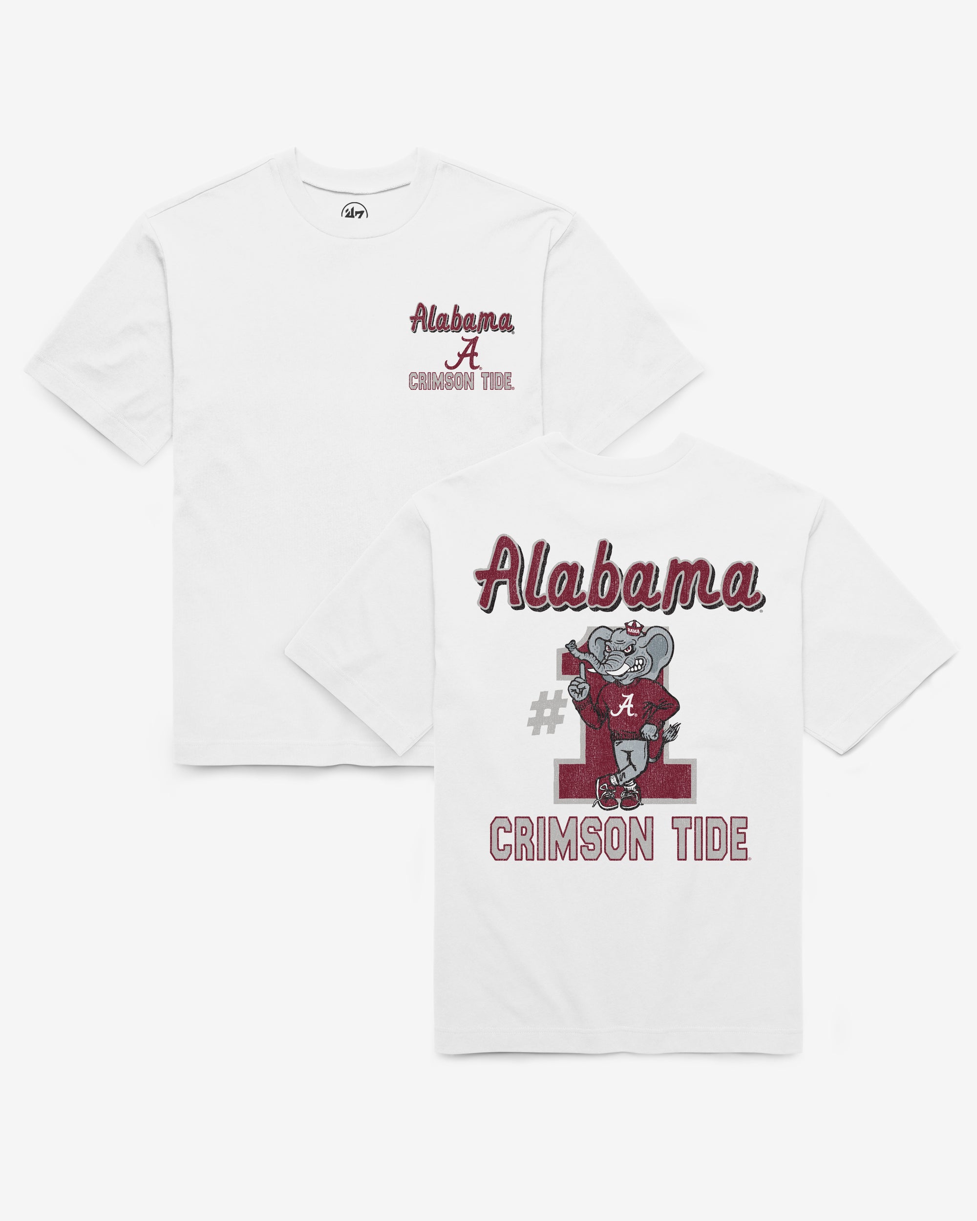 ALABAMA CRIMSON TIDE CAMPUS MASCOT BACKER '47 FOUNDATION TEE