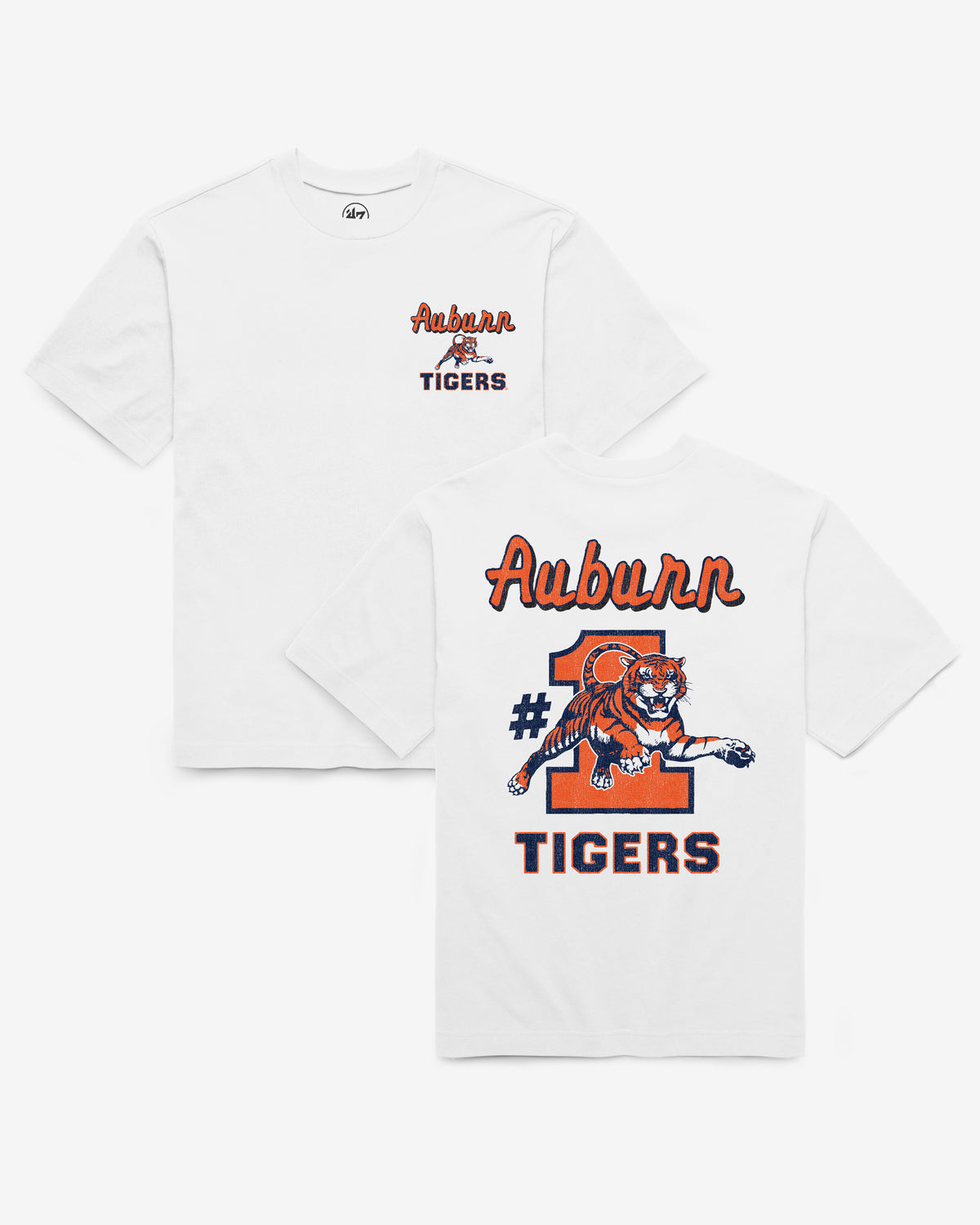 AUBURN TIGERS VINTAGE CAMPUS MASCOT BACKER '47 FOUNDATION TEE