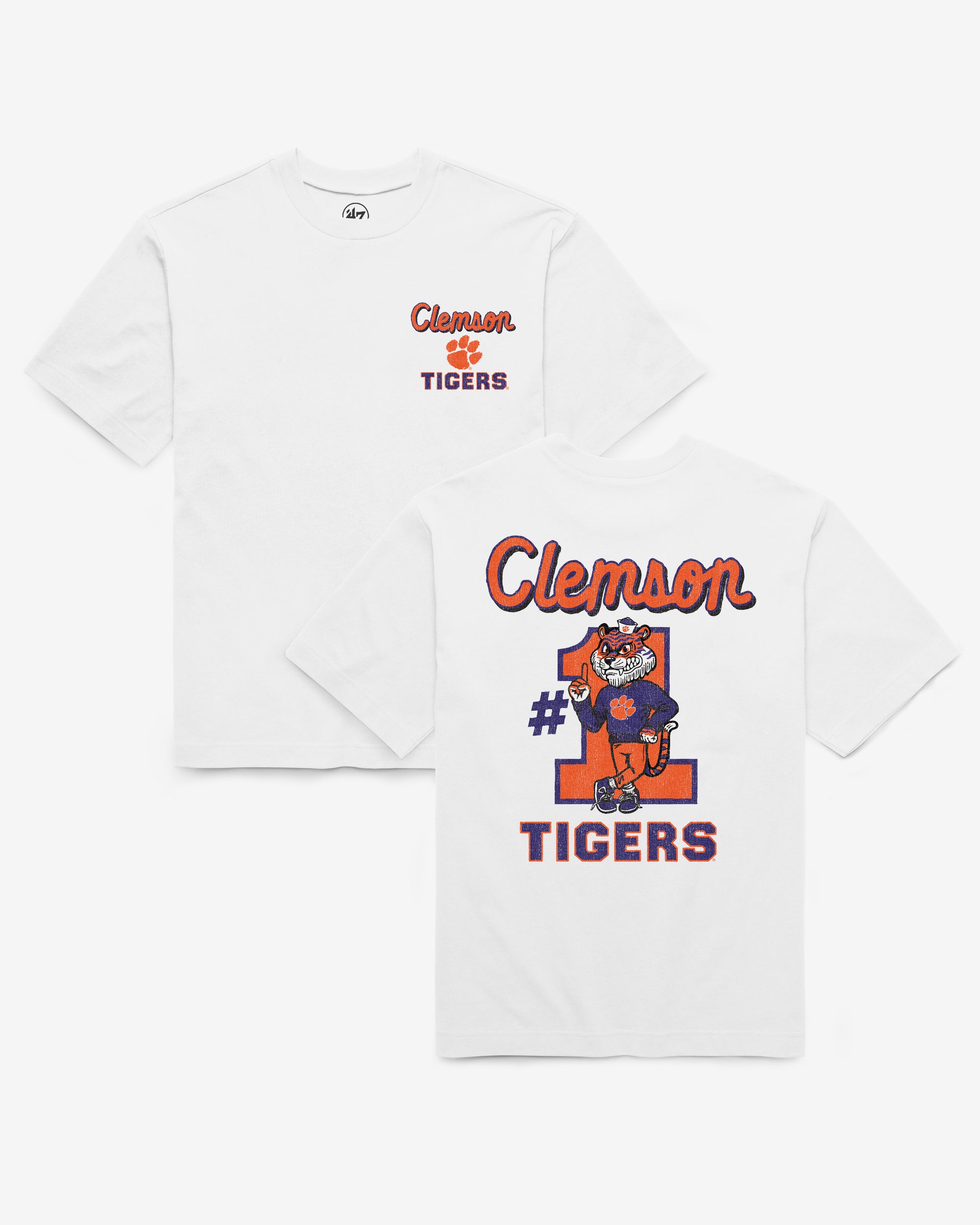 CLEMSON TIGERS CAMPUS MASCOT BACKER '47 FOUNDATION TEE